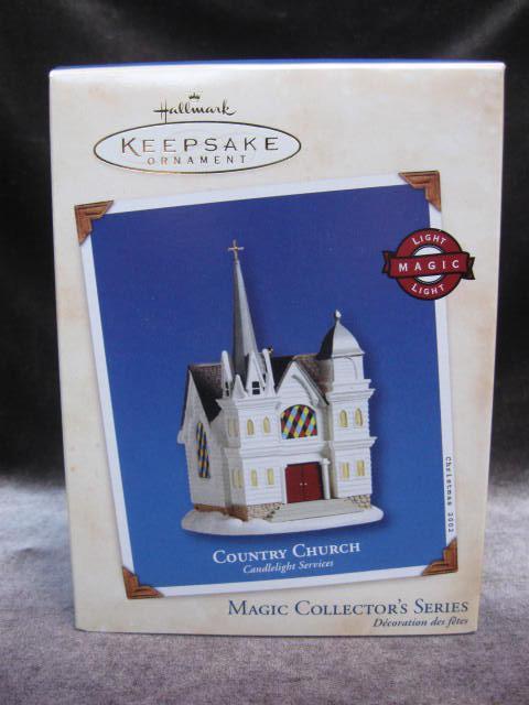 Hallmark 2002 Country Church Candlelight Services Magic Ornament 5th in Series