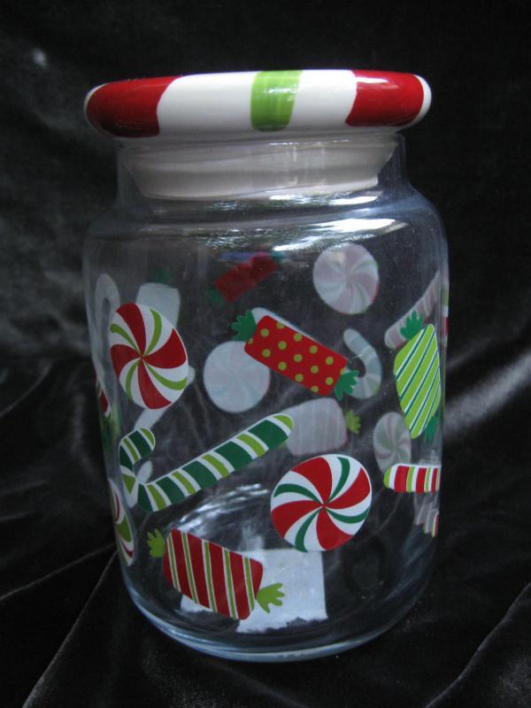 Anchor Hocking Apothecary Candy Treat Christmas Glass Jar Canister Candy Canes