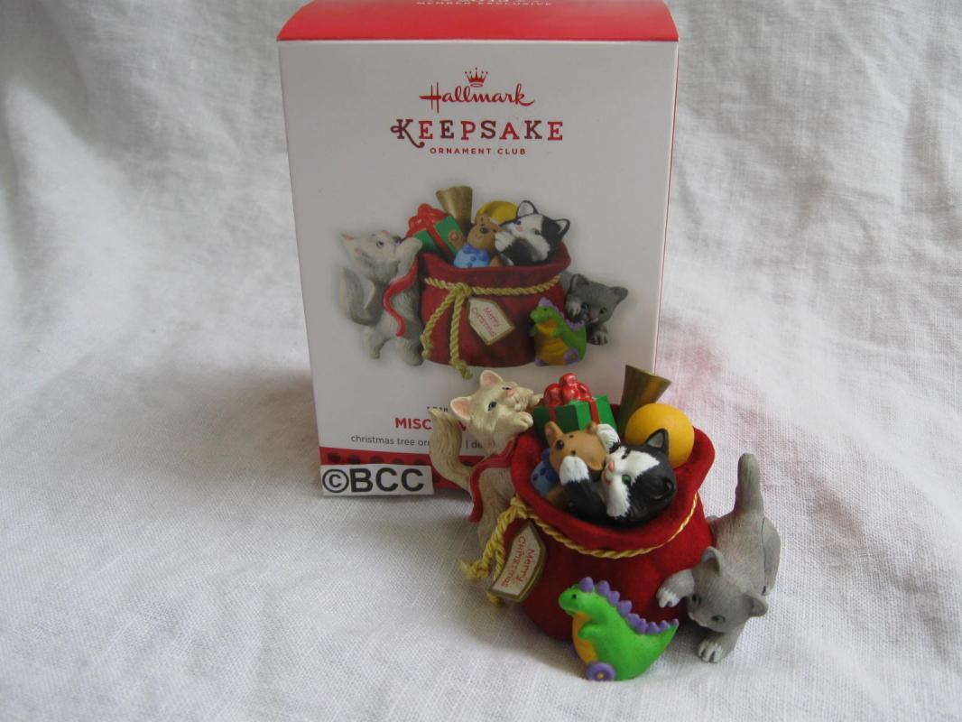 Hallmark 2013 Mischievous Kittens 15th Anniversary Limited Club Christmas Tree Ornament