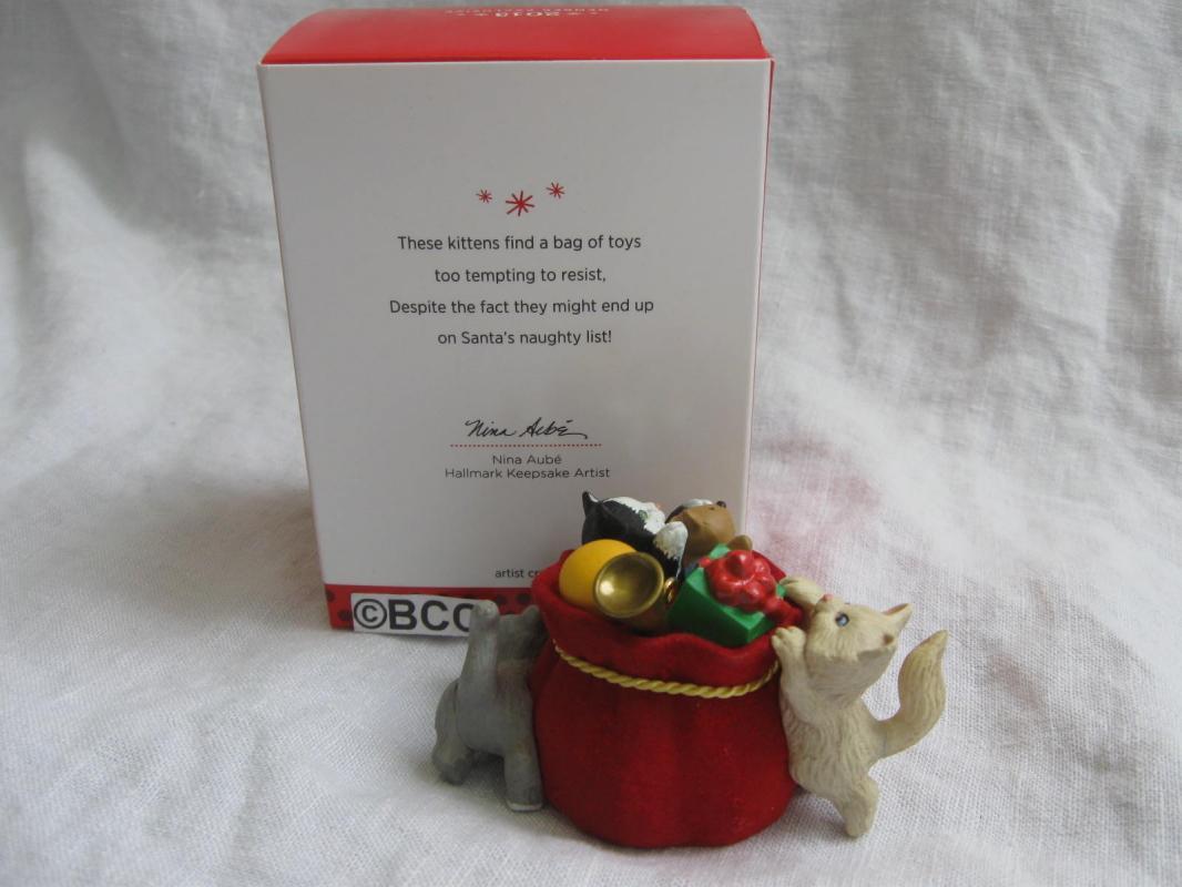 Hallmark 2013 Mischievous Kittens 15th Anniversary Limited Club Christmas Tree Ornament