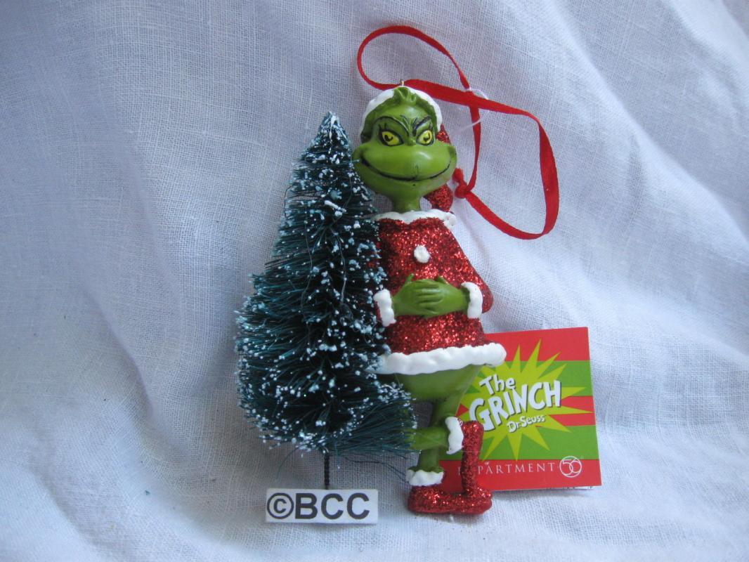 Department 56 2013 The Grinch & Bottle Brush Christmas Tree Dr. Suess Ornament