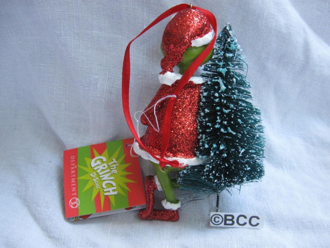 Department 56 2013 The Grinch & Bottle Brush Christmas Tree Dr. Suess Ornament