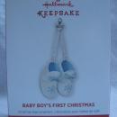 Hallmark 2013 Baby's Baby Boy's First Christmas Blue Booties Christmas Ornament