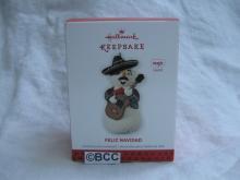 Hallmark 2013 Feliz Navidad Mariachi Snowman Magic Sound Christmas Ornament