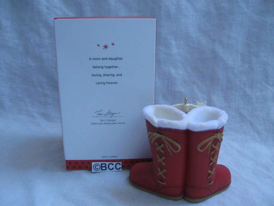 Hallmark 2013 Like Mom Like Daughter Winter Snow Boots Christmas Ornament