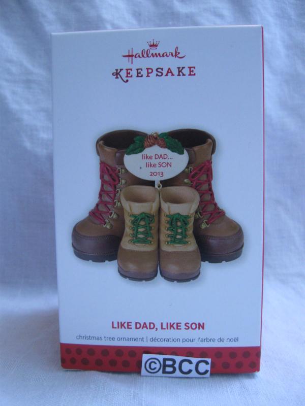 Hallmark 2013 Like Dad Like Son Winter Snow Boots Christmas Ornament