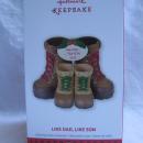 Hallmark 2013 Like Dad Like Son Winter Snow Boots Christmas Ornament