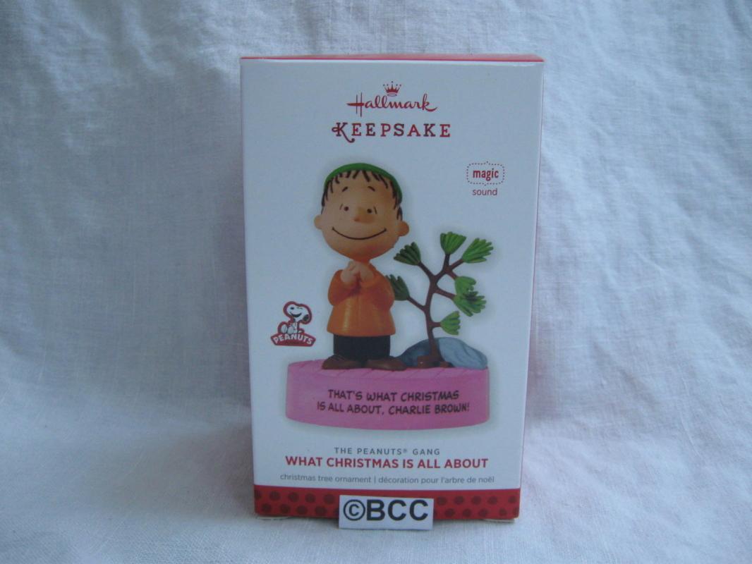 Hallmark 2013 What Christmas Is All About Peanuts Linus Magic Sound ChristmasOrnament