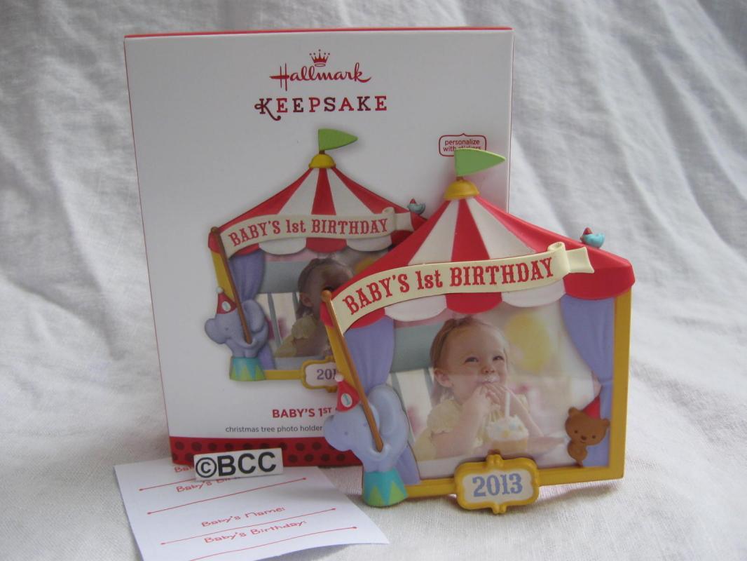 Hallmark 2013 Baby's First 1st Birthday Christmas Tree Ornament