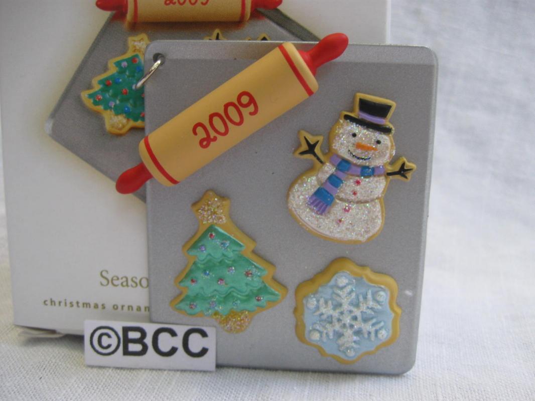 Hallmark 2009 Season's Treatings Christmas Cookie Sheet Christmas Tree Ornament Baking Cookies Seasons Treatings