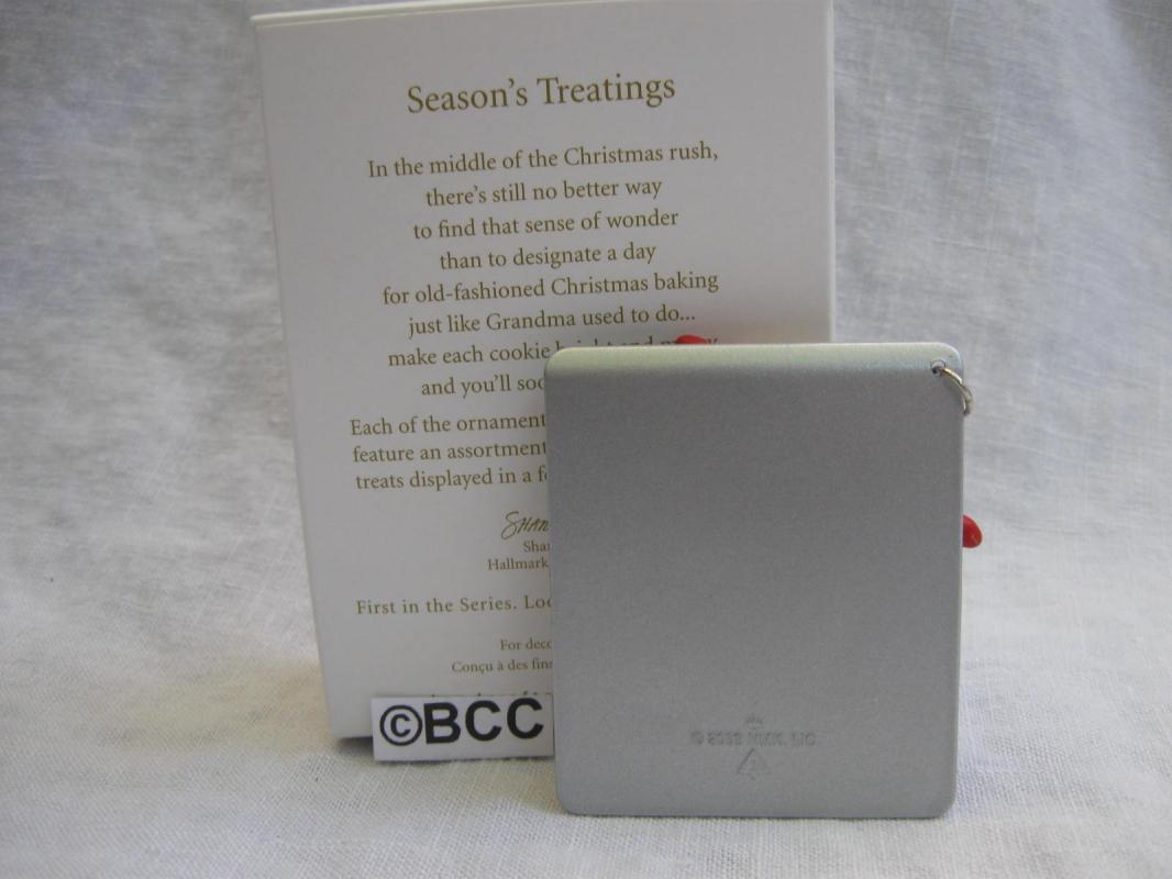 Hallmark 2009 Season's Treatings Christmas Cookie Sheet Christmas Tree Ornament Baking Cookies Seasons Treatings