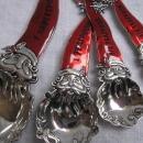 Ganz Set of Four Christmas Red Santa Hat Measuring Spoons