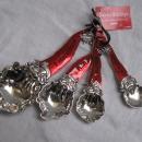 Ganz Set of Four Christmas Red Santa Hat Measuring Spoons