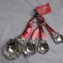 Ganz Set of Four Christmas Red Santa Hat Measuring Spoons