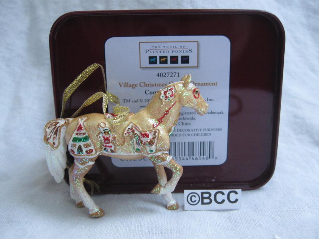Trail of Painted Ponies Village Christmas Cookie Ornament Decorative