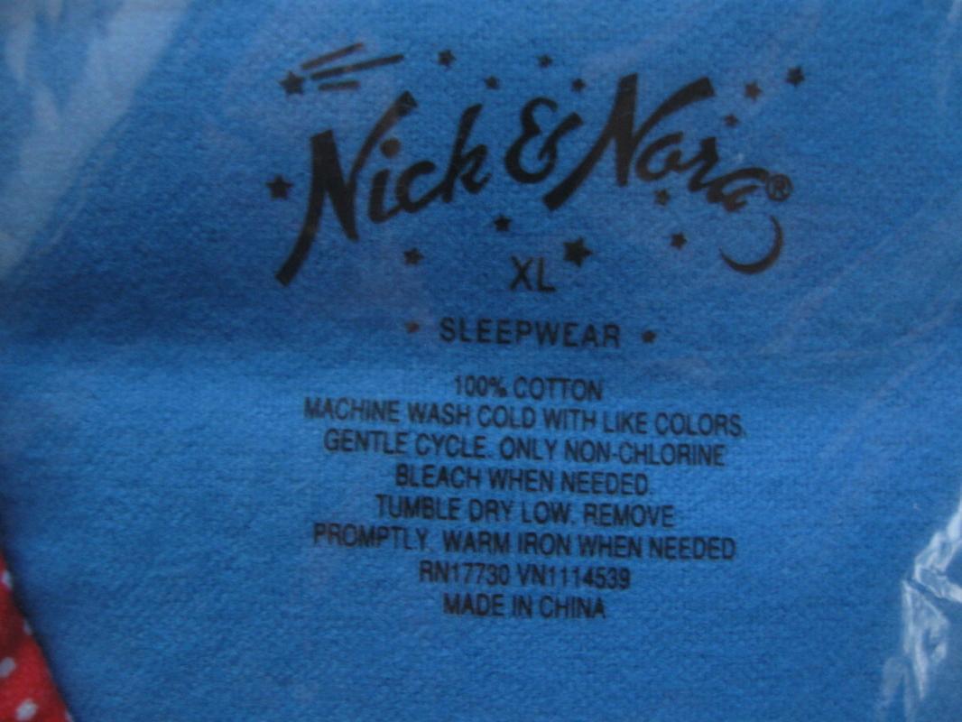 Nick & Nora Christmas Penguins Pajamas PJ's Set Mens New Size XL
