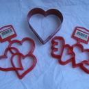 Wilton 3 Fancy Valeintine Hearts Valentine's Day Cookie Cutters Love Triple