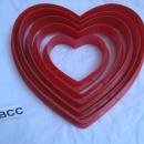 Wilton 5 Vtg Valeintine Hearts Valentine's Day Cookie Cutters Graduated Sizes