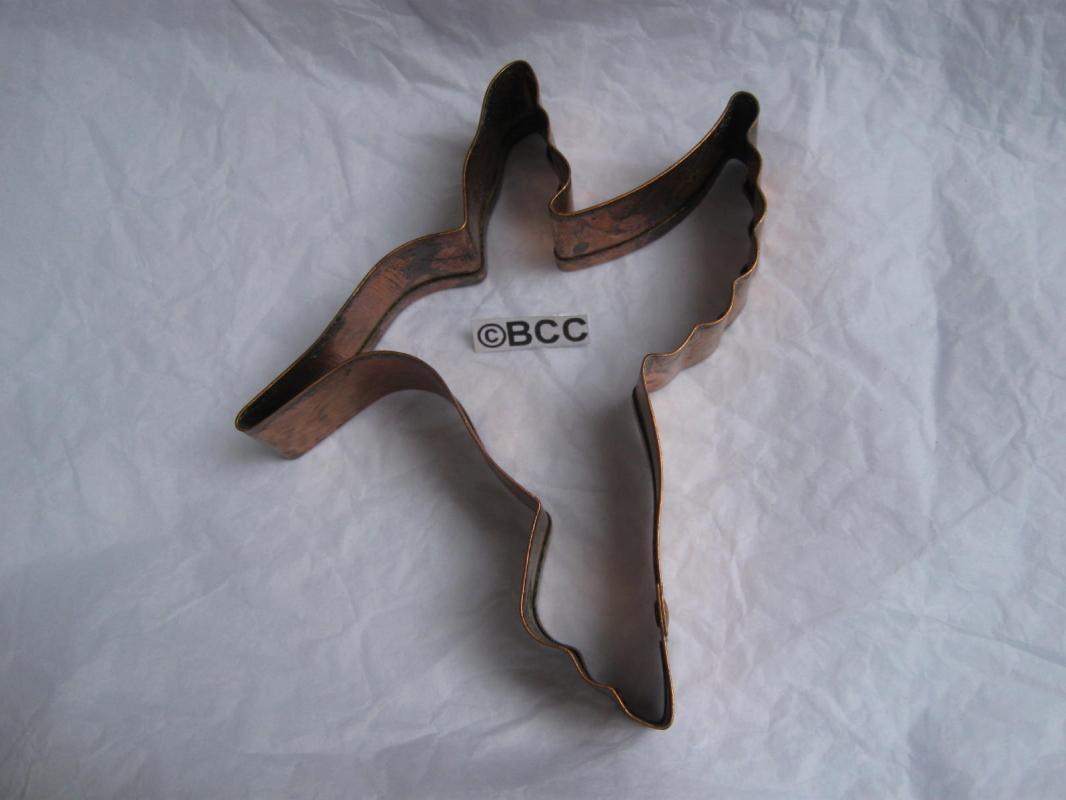 Copper Hummingbird Cookie Cutter Large