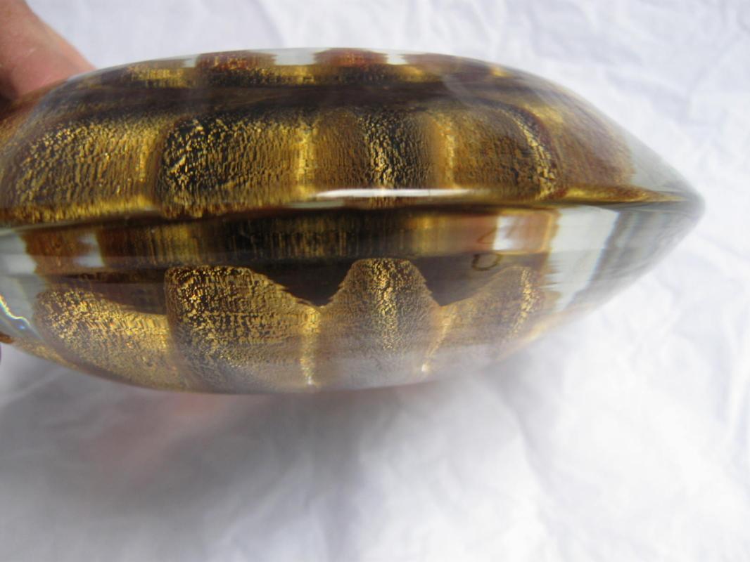 Large Concave Gold Star Paperweight or Candy Dish