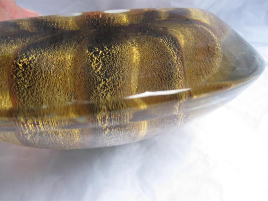 Large Concave Gold Star Paperweight or Candy Dish