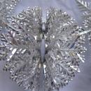 5 Vintage Silver Plastic Snowflakes In 2 Different Shapes or Styles Christmas Ornaments