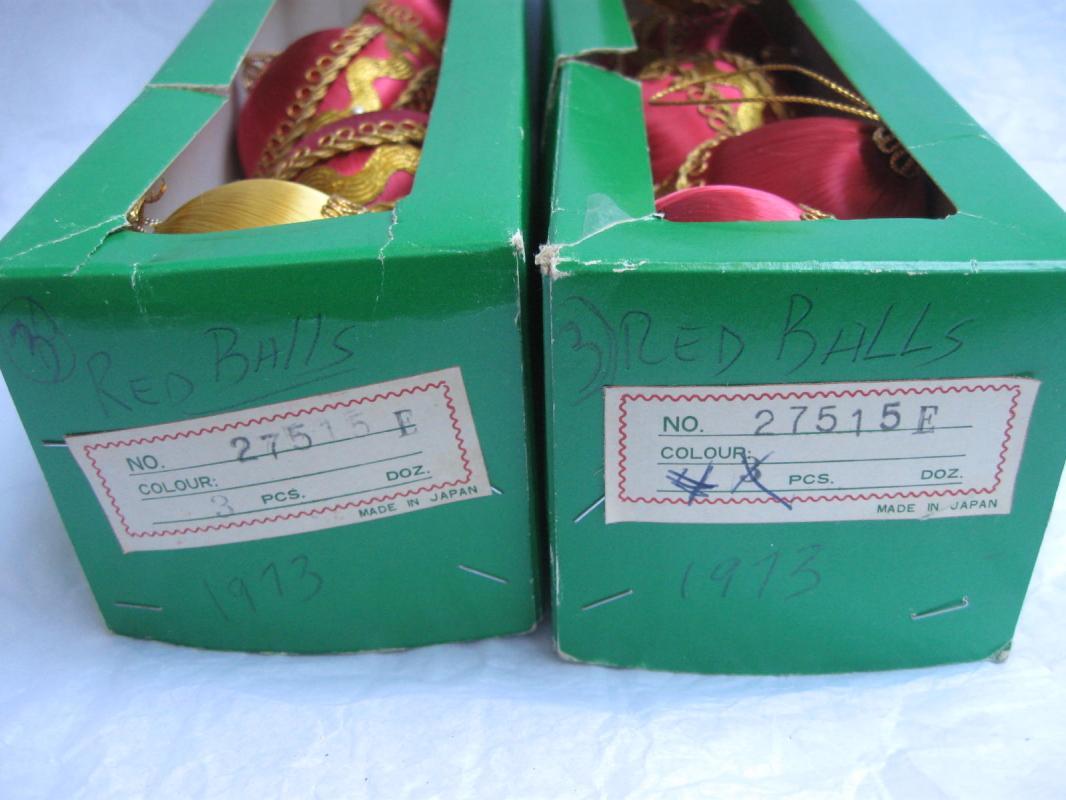 13 Vintage Pink & Gold Satin Teardrop Christmas Ornaments