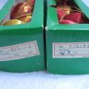 13 Vintage Pink & Gold Satin Teardrop Christmas Ornaments