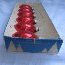 Set Of 6 Red Glass Teardrop Paragon USA Christmas Tree Ornaments