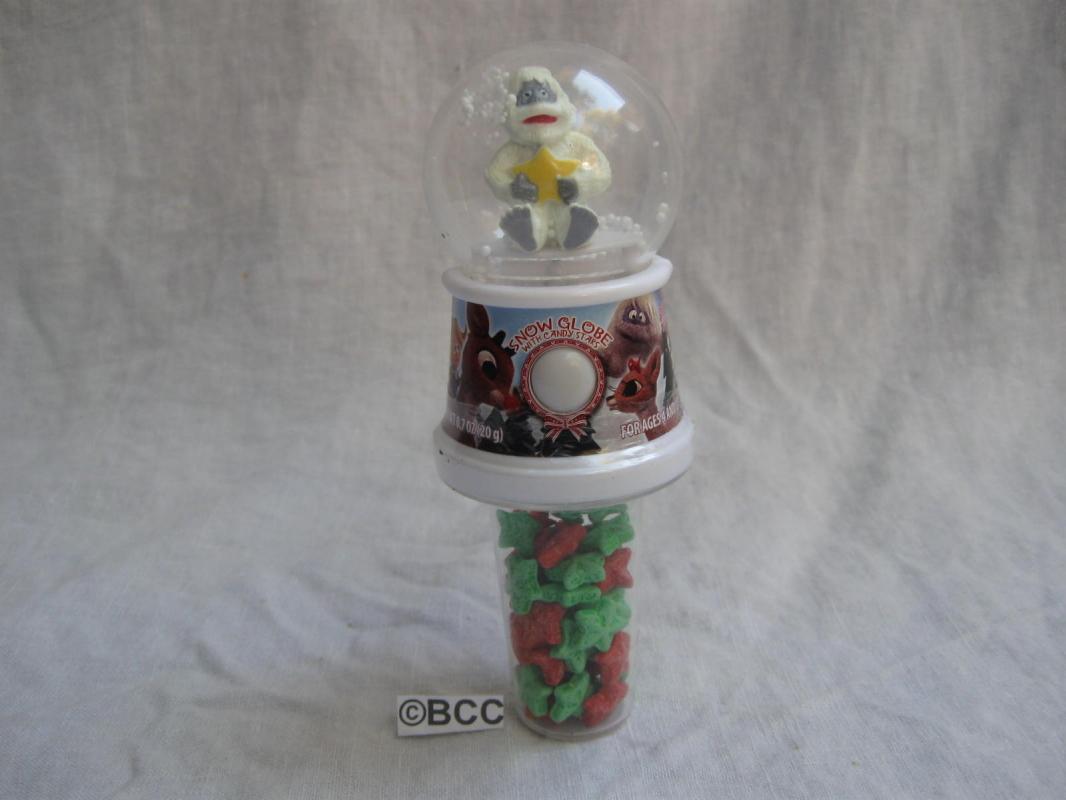 Bumble The Anominable Snowman Snowglobe with Candy Stars Rudloph The Red Nosed Reindeer Character