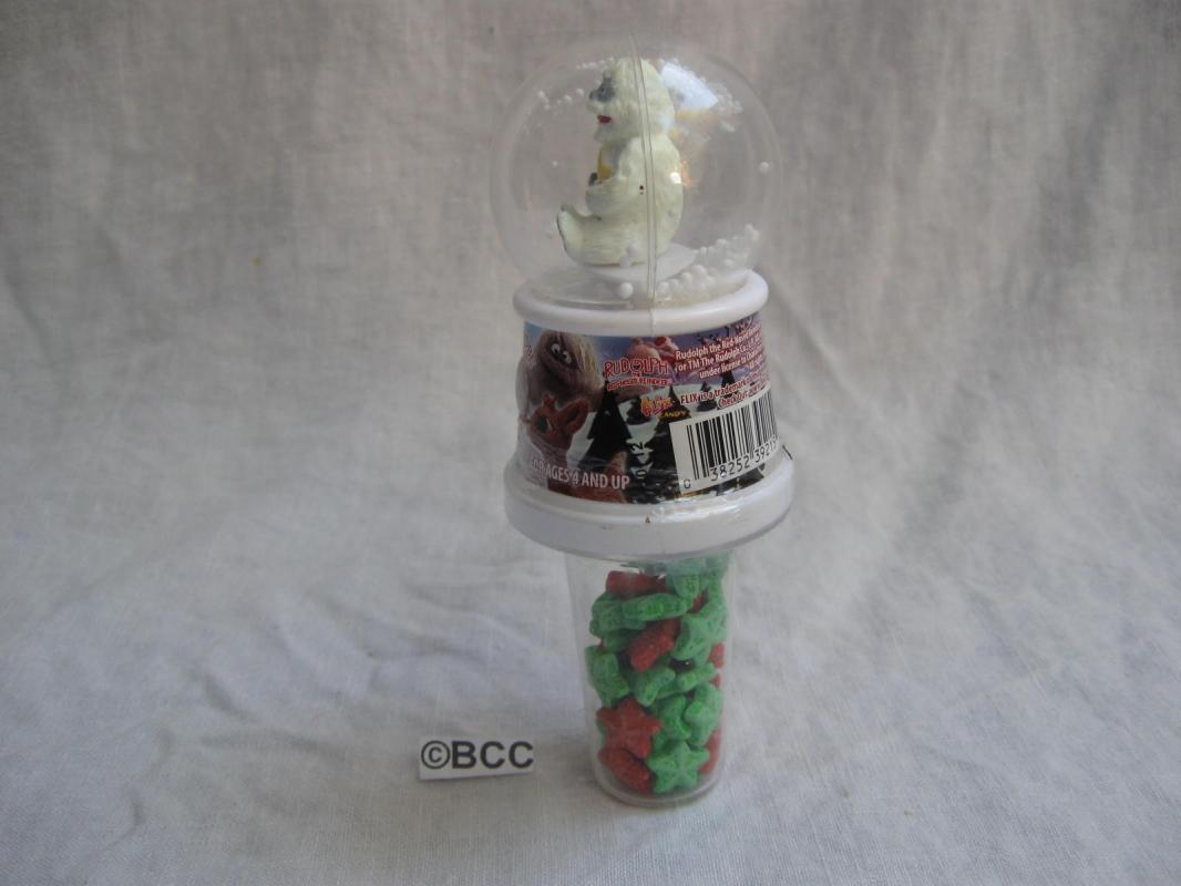 Bumble The Anominable Snowman Snowglobe with Candy Stars Rudloph The Red Nosed Reindeer Character