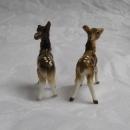 Two 2 Porcelain Fawn Baby Deer Miniature Figurines