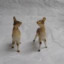 Two 2 Porcelain Fawn Baby Deer Miniature Figurines
