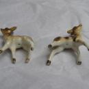 Two 2 Porcelain Fawn Baby Deer Miniature Figurines