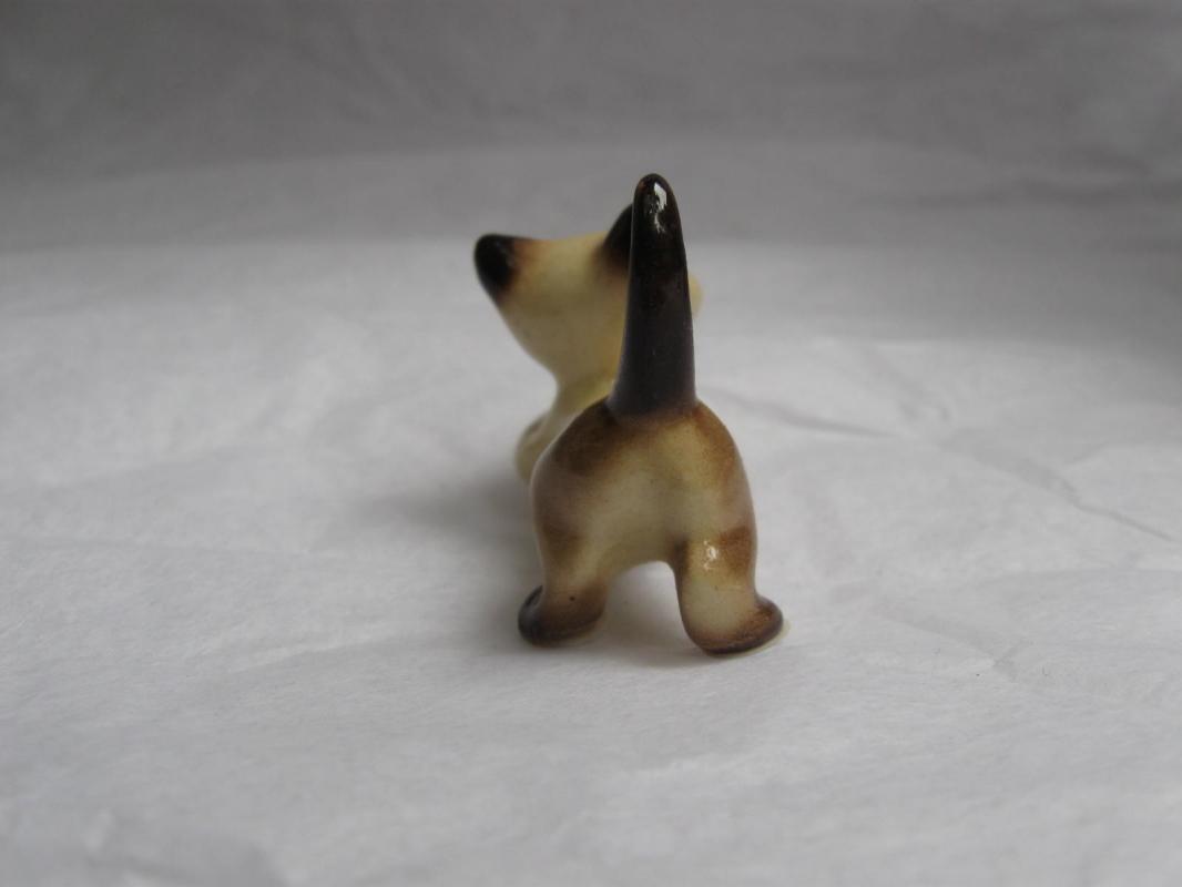 Miniature Porcelain Siamese Kitten Kitty Cat