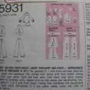 New Vintage Simplicity 5931 Misses Shirt Jaciket Short Pantskirt & Pants Sewing Pattern Misses'Size 10 1970's