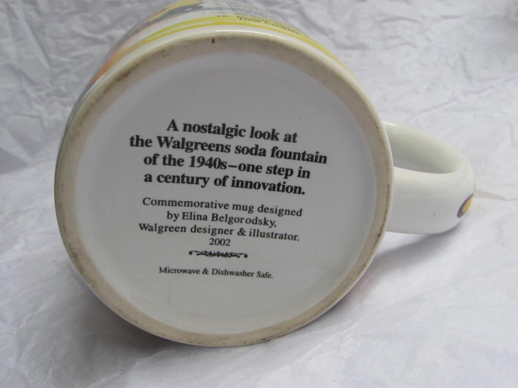 2002 Walgreen 1940's Soda Fountain Commemorative Mug by Elina Belgorodsky