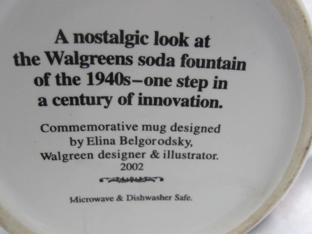 2002 Walgreen 1940's Soda Fountain Commemorative Mug by Elina Belgorodsky