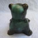 Vintage McMaster Canada Bear Figurine Ceramic Pottery Green Brown