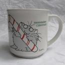 Vintage Grey Cat & Candy Cane MMMMMerry Merry Christmas Mug By Sandra Boynton