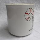 Vintage Grey Cat & Candy Cane MMMMMerry Merry Christmas Mug By Sandra Boynton