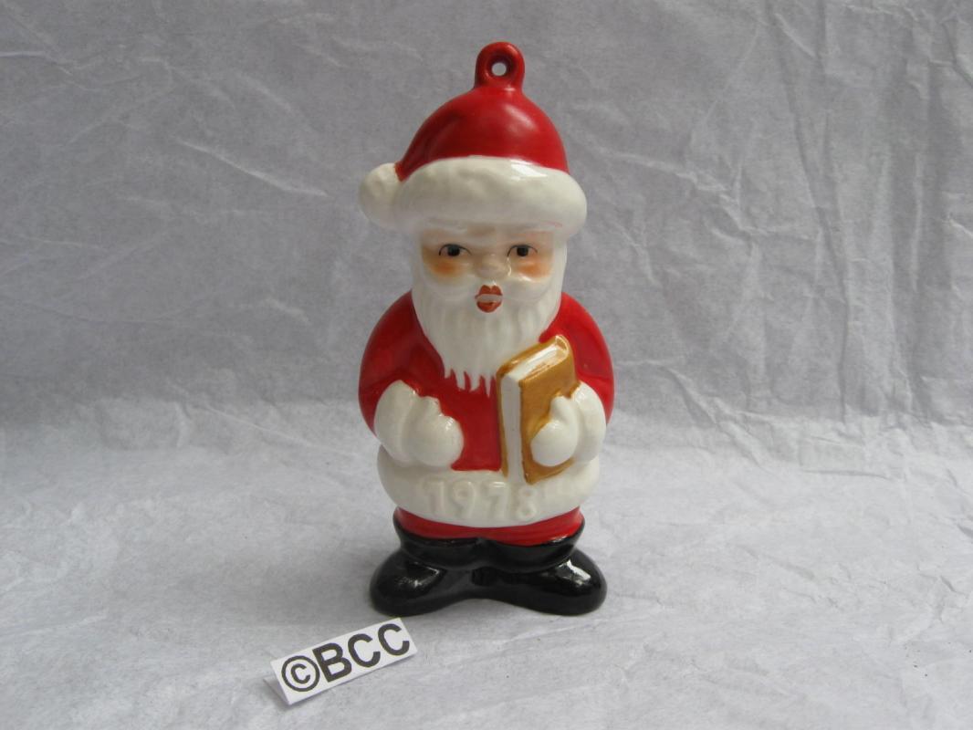 Vintage Goebel Santa Claus Porcelain Christmas Tree Ornament 1st In Series