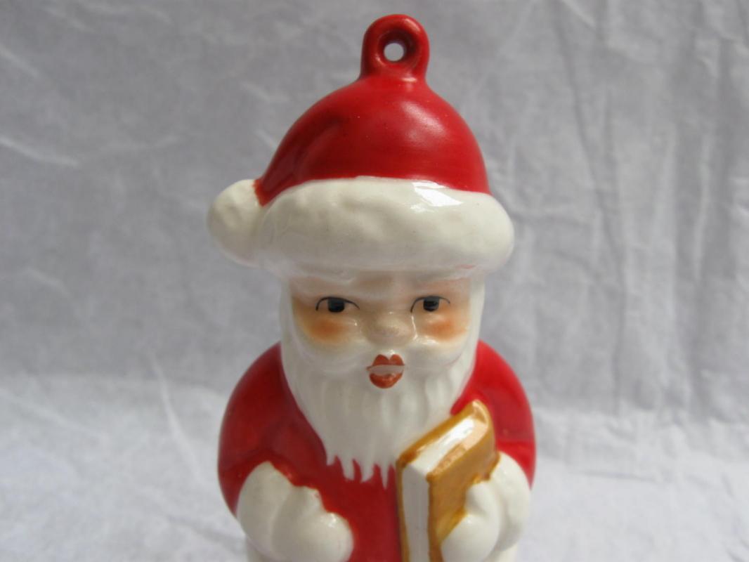 Vintage Goebel Santa Claus Porcelain Christmas Tree Ornament 1st In Series