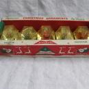 Vintage Christmas Jewelbrite Poinsettia Plastic Ornaments Diorama Hexagon In Original Box