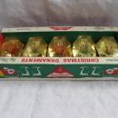 Vintage Christmas Jewelbrite Poinsettia Plastic Ornaments Diorama Hexagon In Original Box
