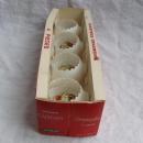 Vintage Jewelbrite Flora Bells Round Colored Christmas Diorama Ornaments In Box