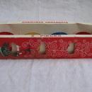 Vintage Jewelbrite Flora Bells Round Colored Christmas Diorama Ornaments In Box