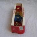 Vintage Jewelbrite Flora Bells Round Colored Christmas Diorama Ornaments In Box