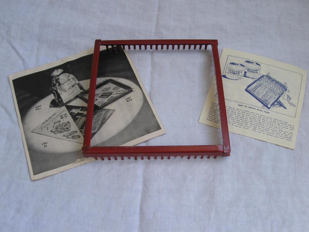 Vintage Handicraft Weaving Loom Plus Instructions