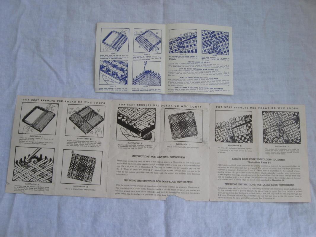 Vintage Handicraft Weaving Loom Plus Instructions